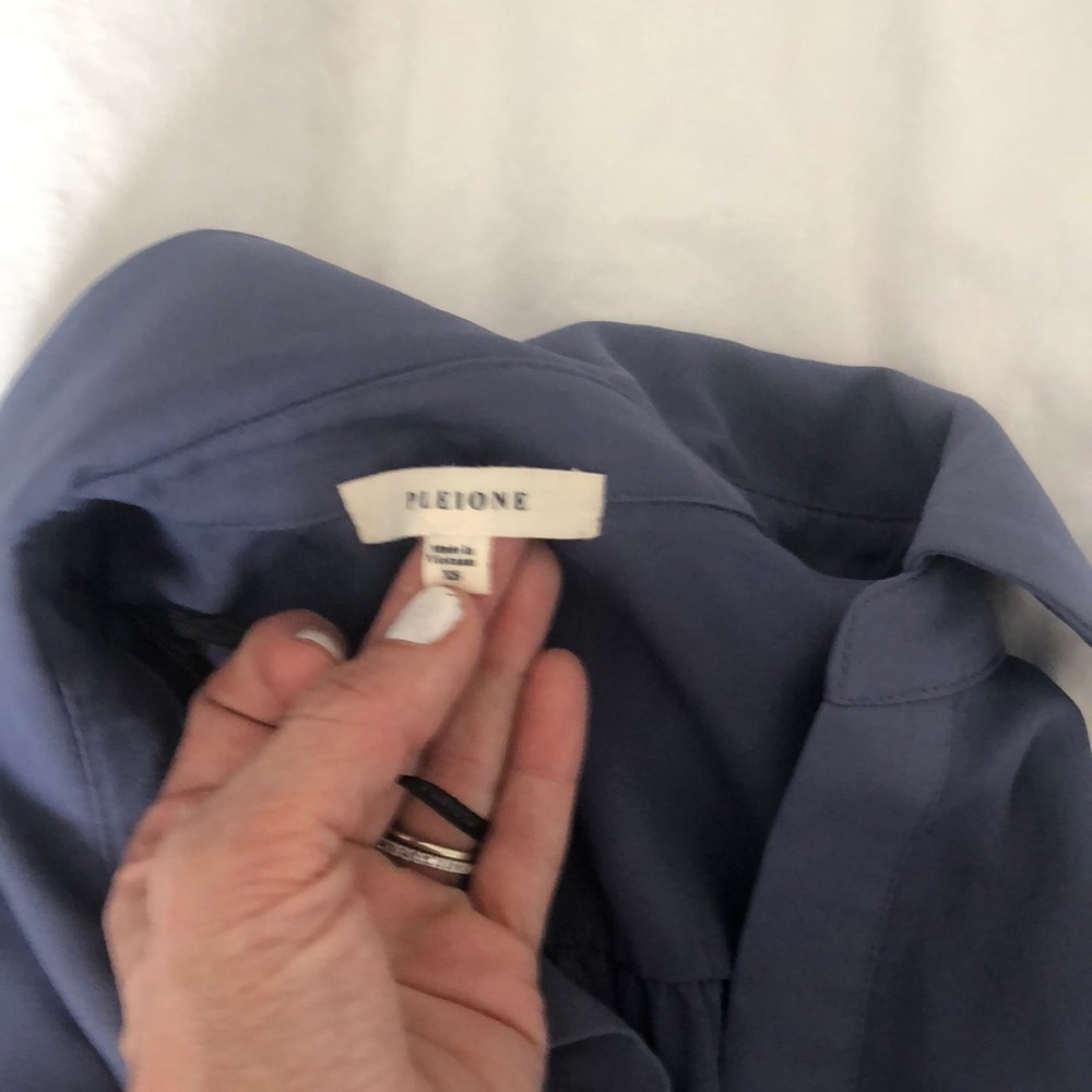 Dustin blue Xsmall long sleeve blouse